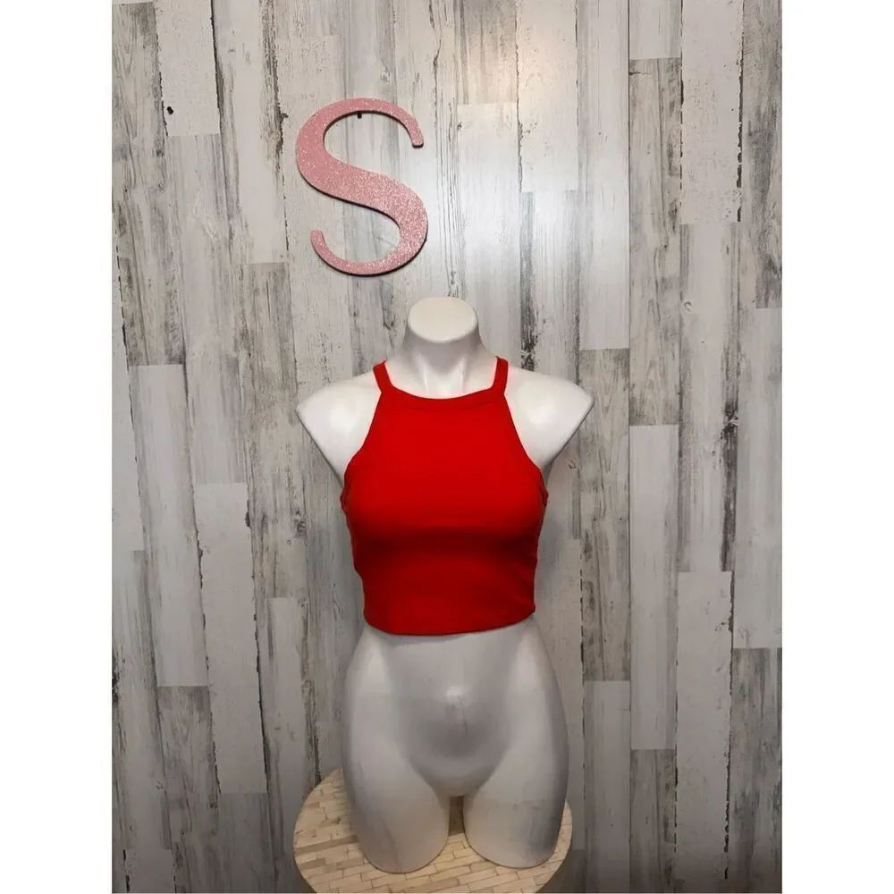 Red tank top blouse top size small